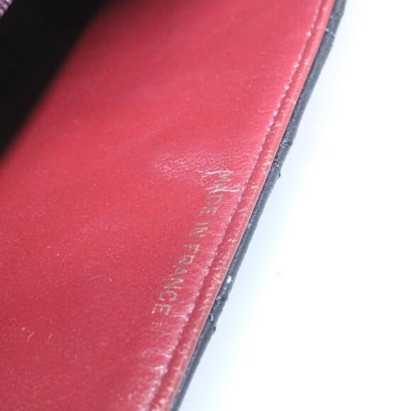 CHANEL Mini Matelasse Chain Flap Shoulder Bag Lamb Skin Black Gold Auth 28471AM - Picture 11 of 16